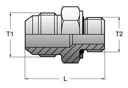 Fitting 3/4-G1/2 - (item no.  JGE-08-08) - 2