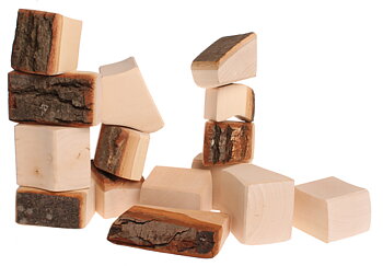 Klossar 15 st natur med bark