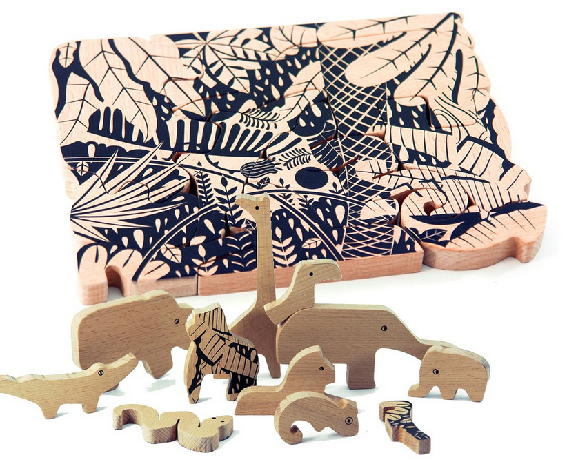 Djungeldjur figurer / pussel WS