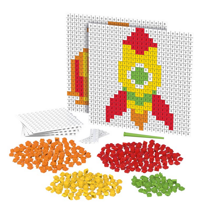 Pixel Mosaik fisk och raket FS