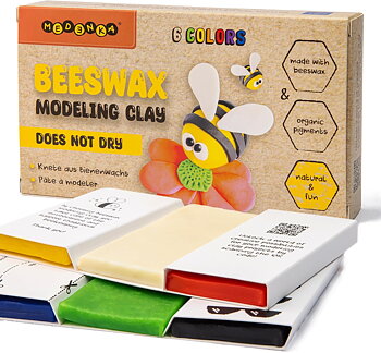 Leklera av bivax 6 färger FS