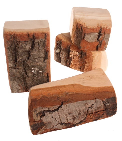 Klossar 15 st natur med bark FS - 3