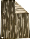 Curvy Lines grå/svart 130x180 Jaquardvävd ullpläd