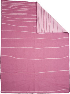 Shorelines rosa/rosa130x180 Jaquardvävd ullpläd