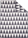 Triangle Grå/Vit 130x180 Jaquardvävd ullpläd