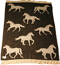 Horses 130x180 jaquardvävd ullpläd