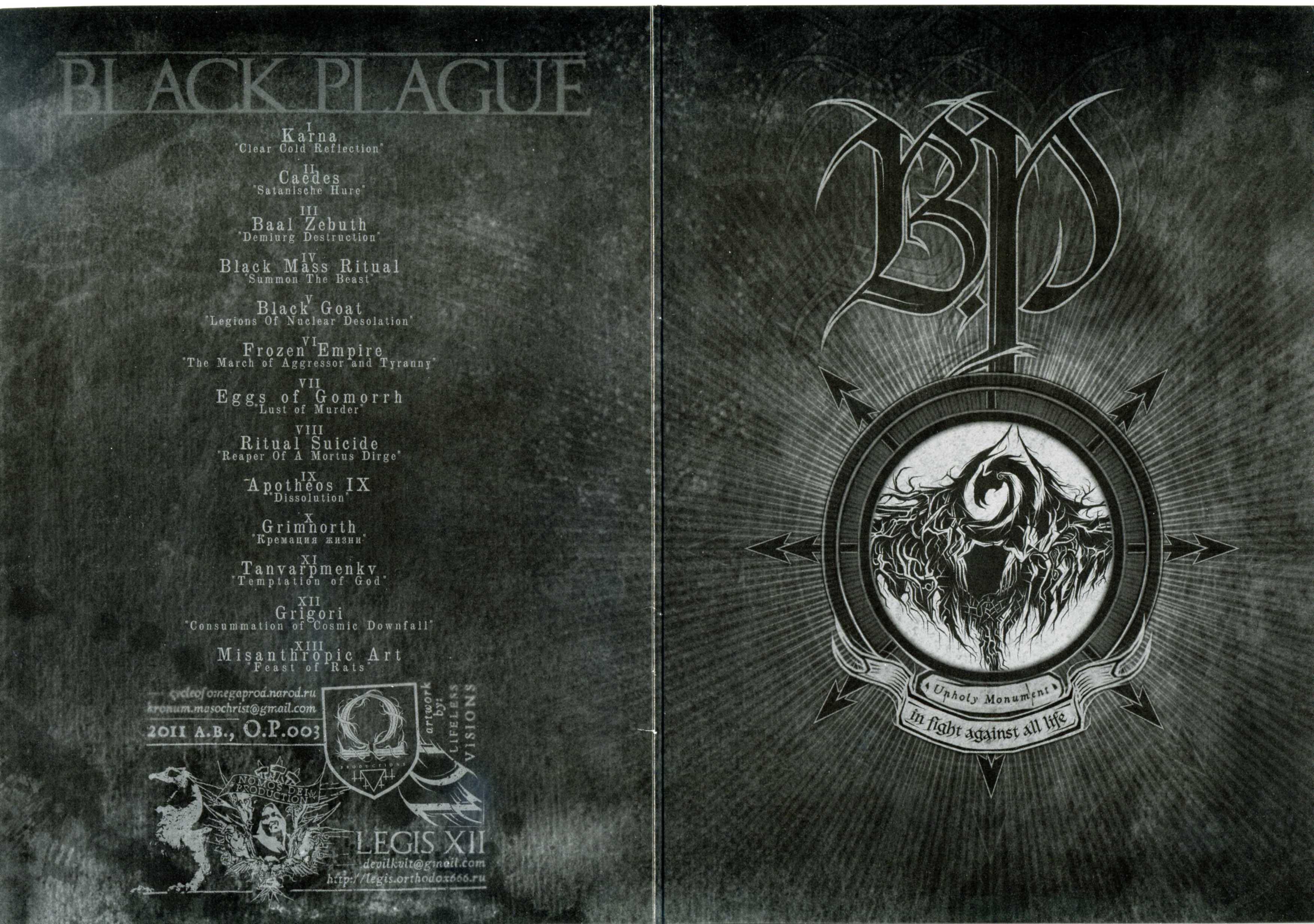 Black Plague: Unholy Monument In Fight Against All Life [A5-CD]