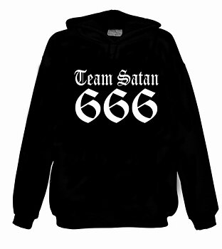 Team Satan 666 (vitt tryck) [Sweatshirt]