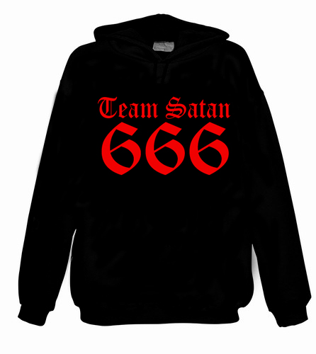Team Satan 666 (rött tryck) [Sweatshirt]