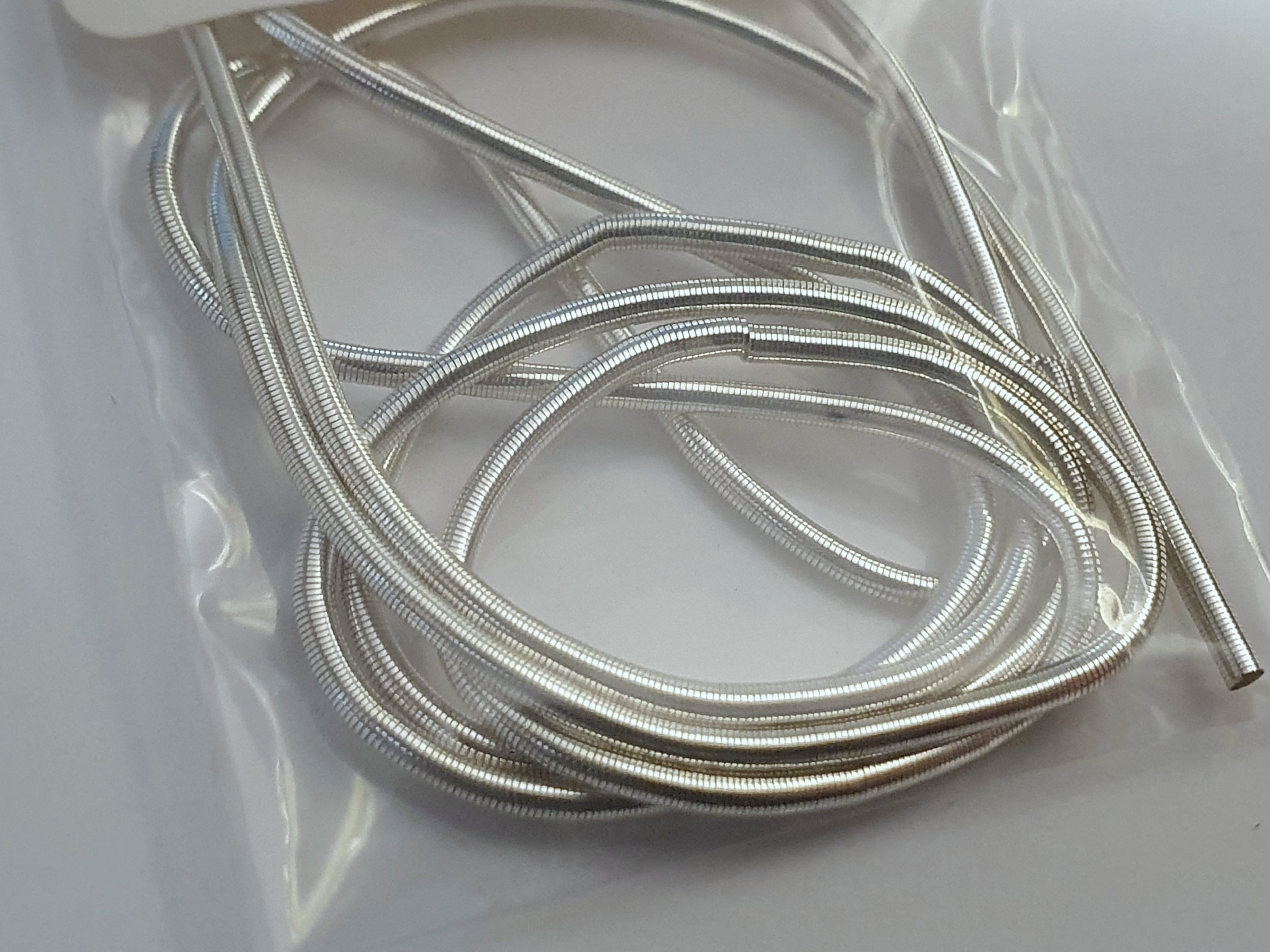 French wire 1,5 mm outer dimension silver colored, approx. 50cm