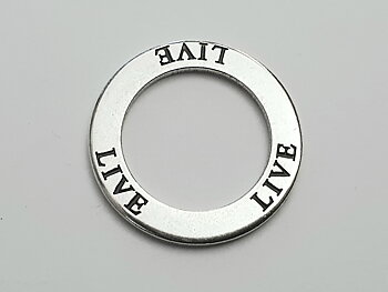 Live, amulet ring 925-silver