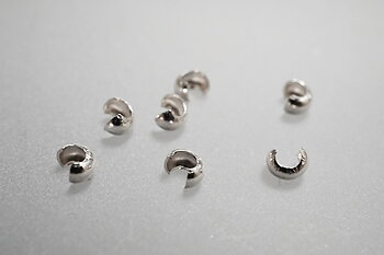 Klämtubskåpa 2,4 mm 10st/fp. Pris/fp, 925-silver