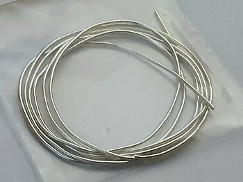 French wire  0.6 mm outer dimension, silver colored, approx. 30cm