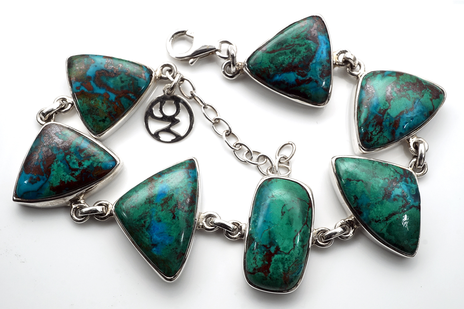 Krysokolla, armband, 925-silver
