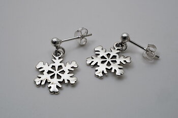 Snowflakes, earstick 925-silver