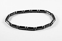 Hematinebracelet 4mm, ball + cylinder