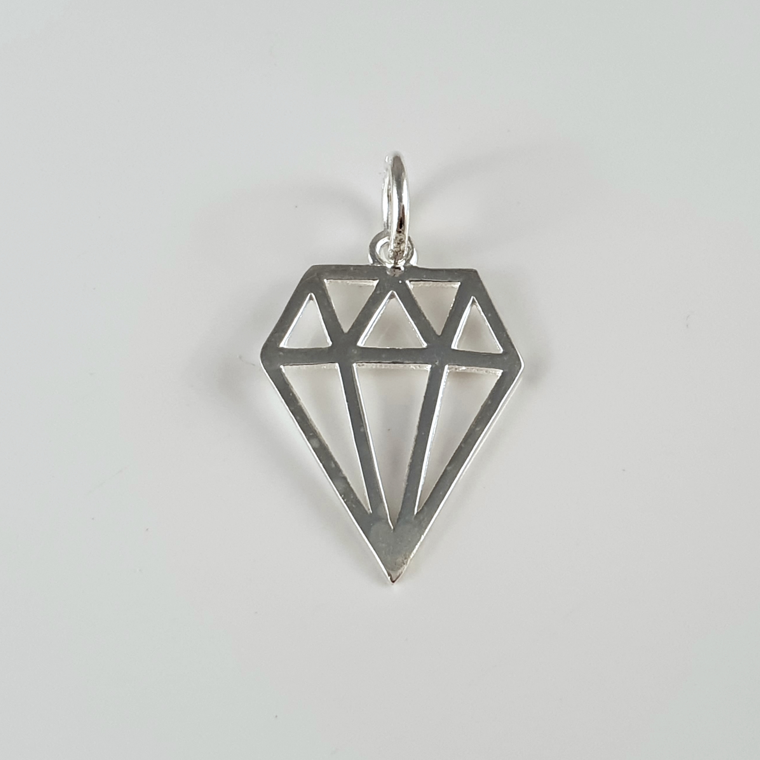 Slipad form, hänge, 925-silver