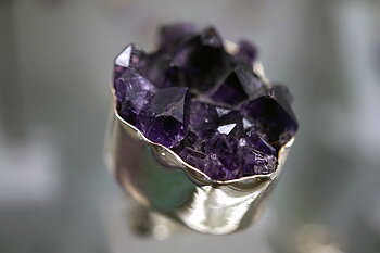 Ring med ametistdrus, 925-silver