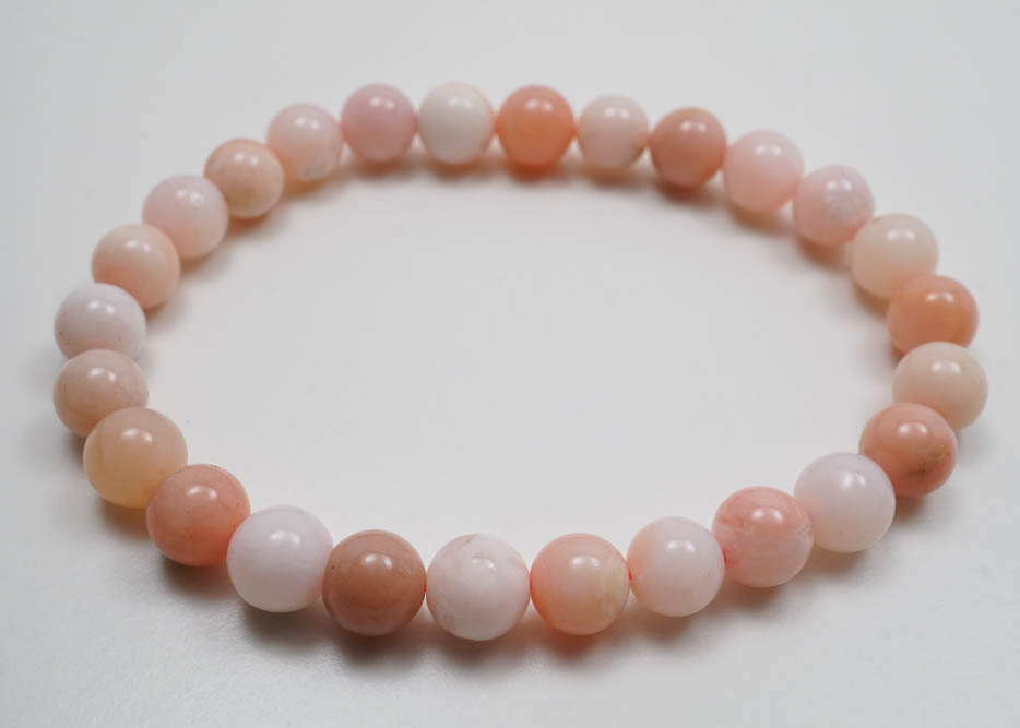 6mm pink opal, bracelet