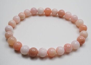6mm pink opal, bracelet
