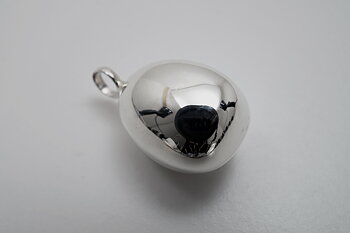 Bubbla blankt hänge, 925-silver	