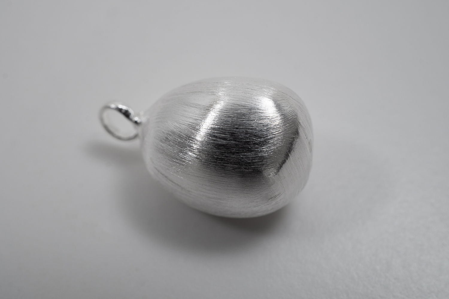 Bubbla frostad ca. 19mm hänge, 925-silver