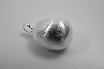 Bubbla frostad ca. 19mm hänge, 925-silver