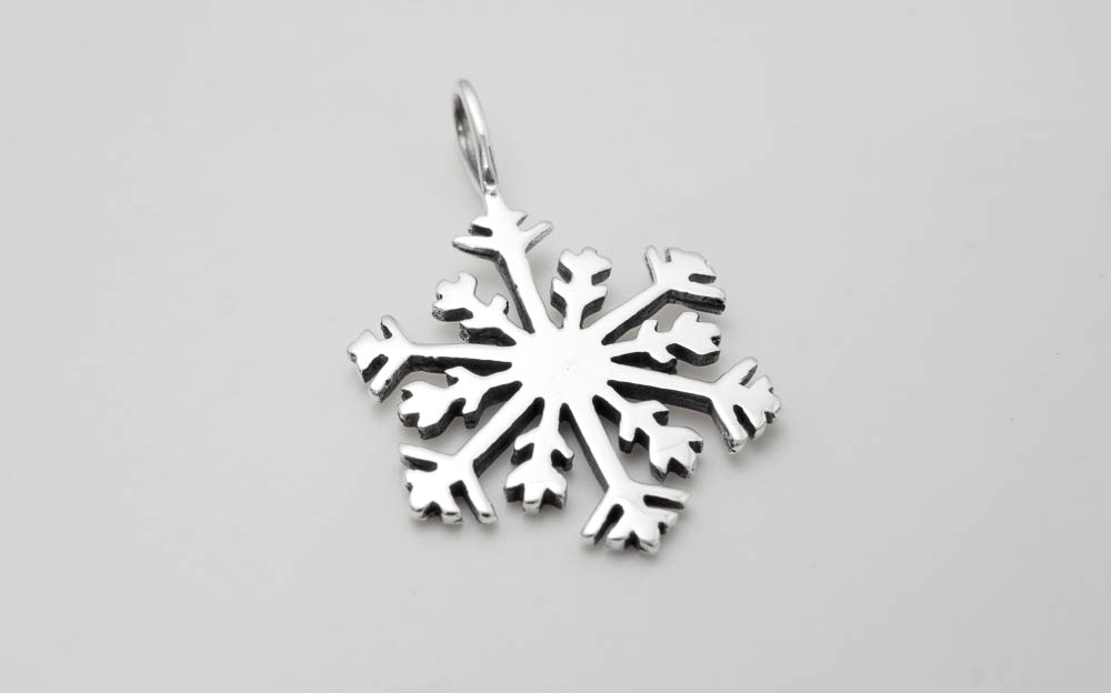 Snöflinga ca. 20mm, hänge 925-silver