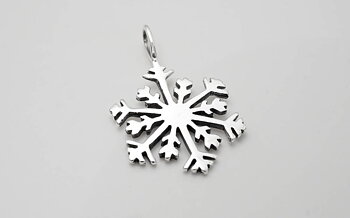 Snowflake ca. 20mm, pendant 925-silver