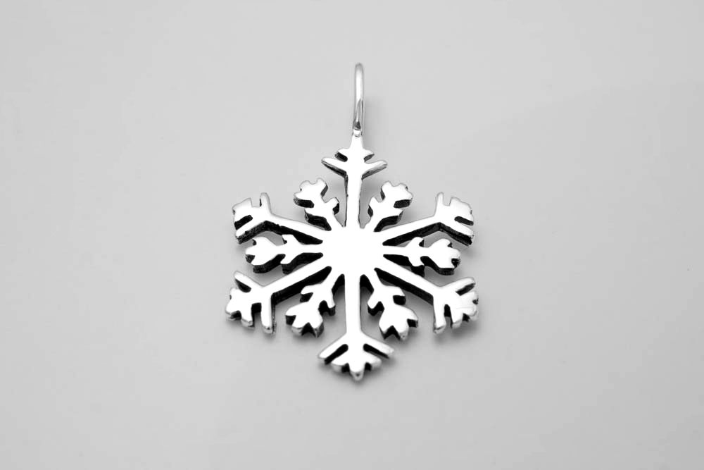 Snöflinga ca. 20mm, hänge 925-silver - 2