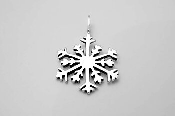 Snowflake ca. 20mm, pendant 925-silver