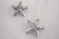 Sjöstjärna ca. 18mm, hänge 925-silver