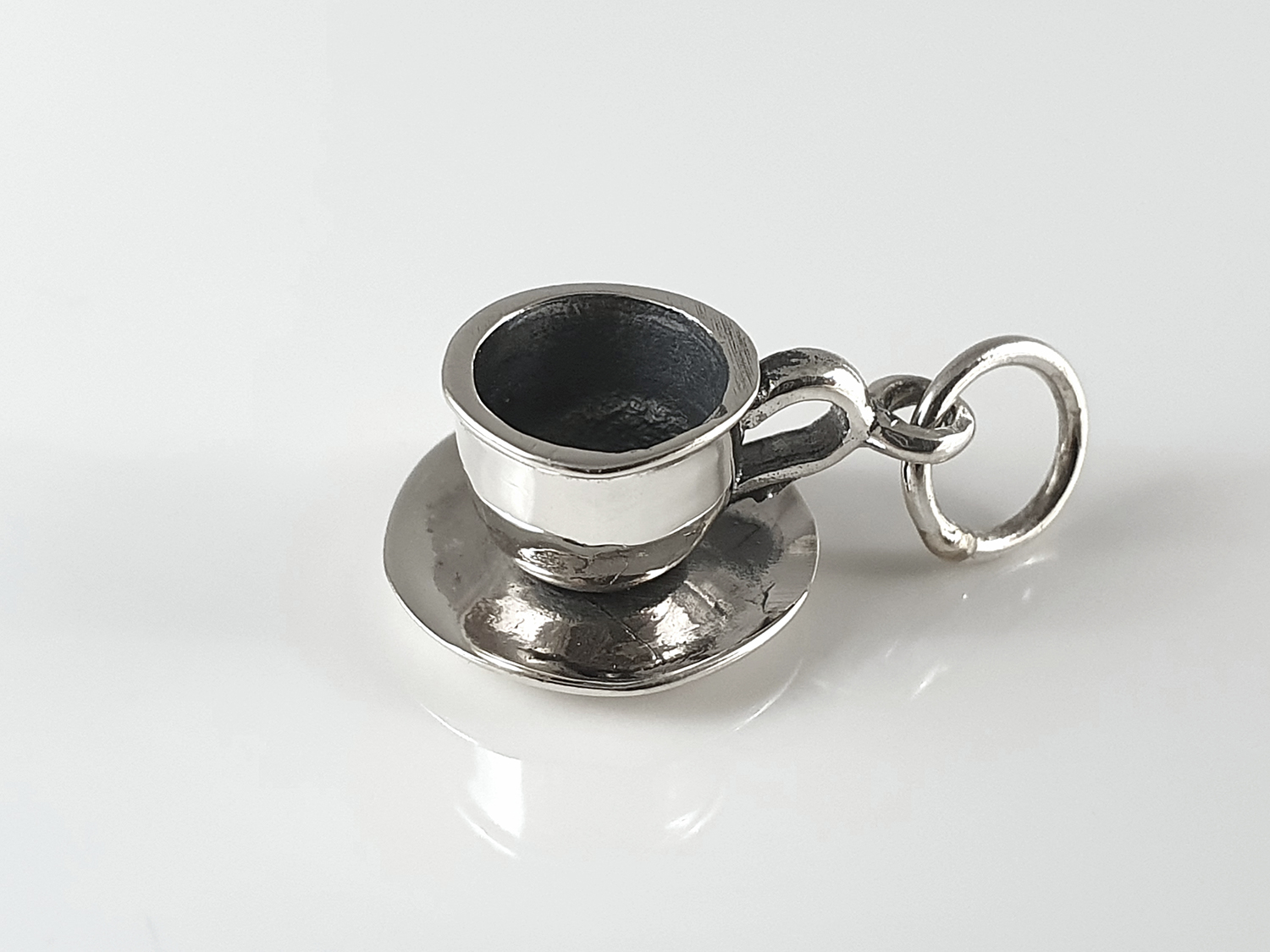 Coffeecup, charm sterling silver