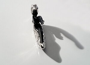 Fe, svävande, ca. 26mm, hänge 925-silver