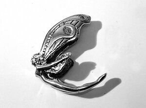 Fe, svävande, ca. 26mm, hänge 925-silver