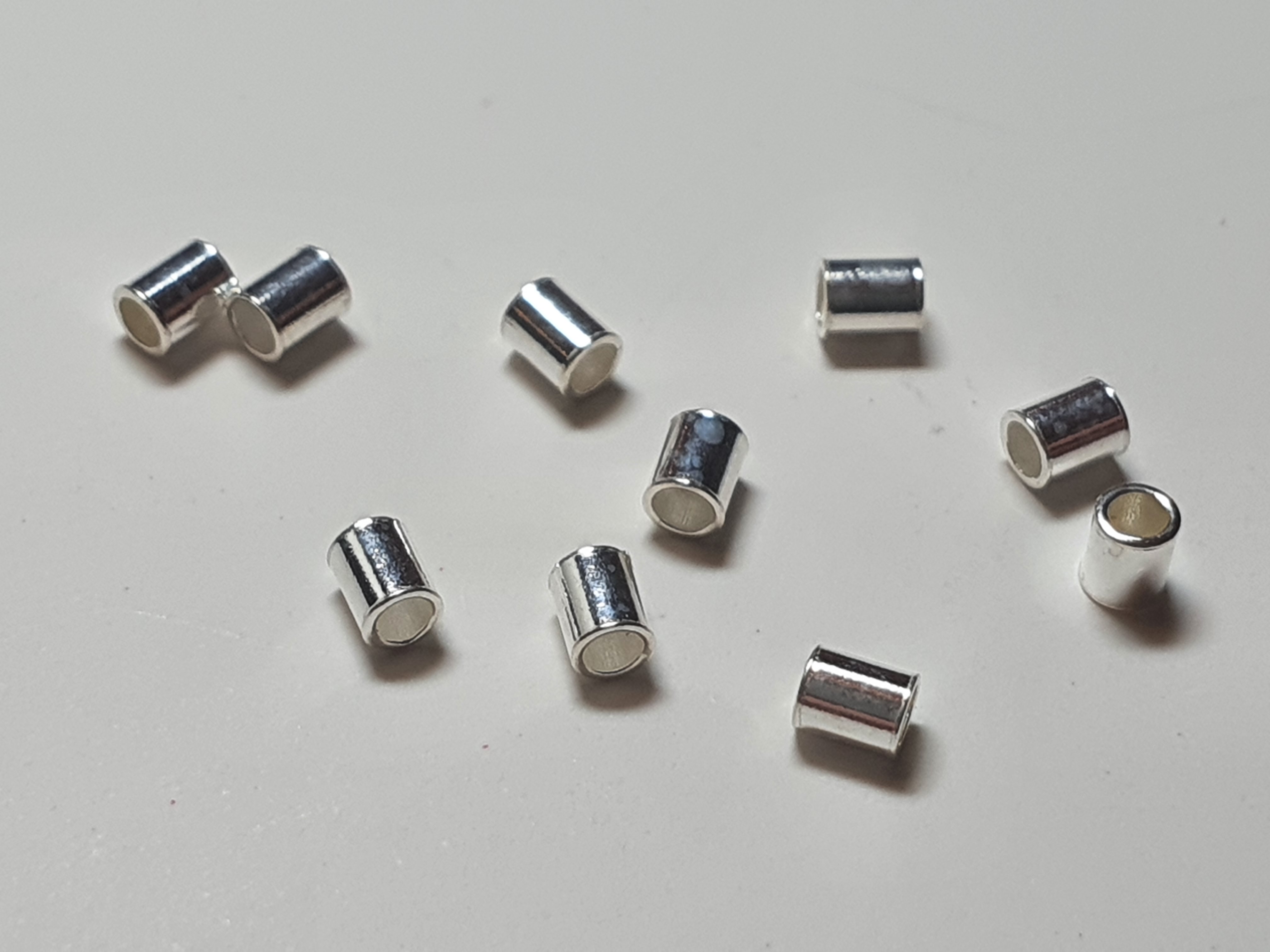 Klämtub lång  2x1,5mm 925-silver 2st/fp pris/fp