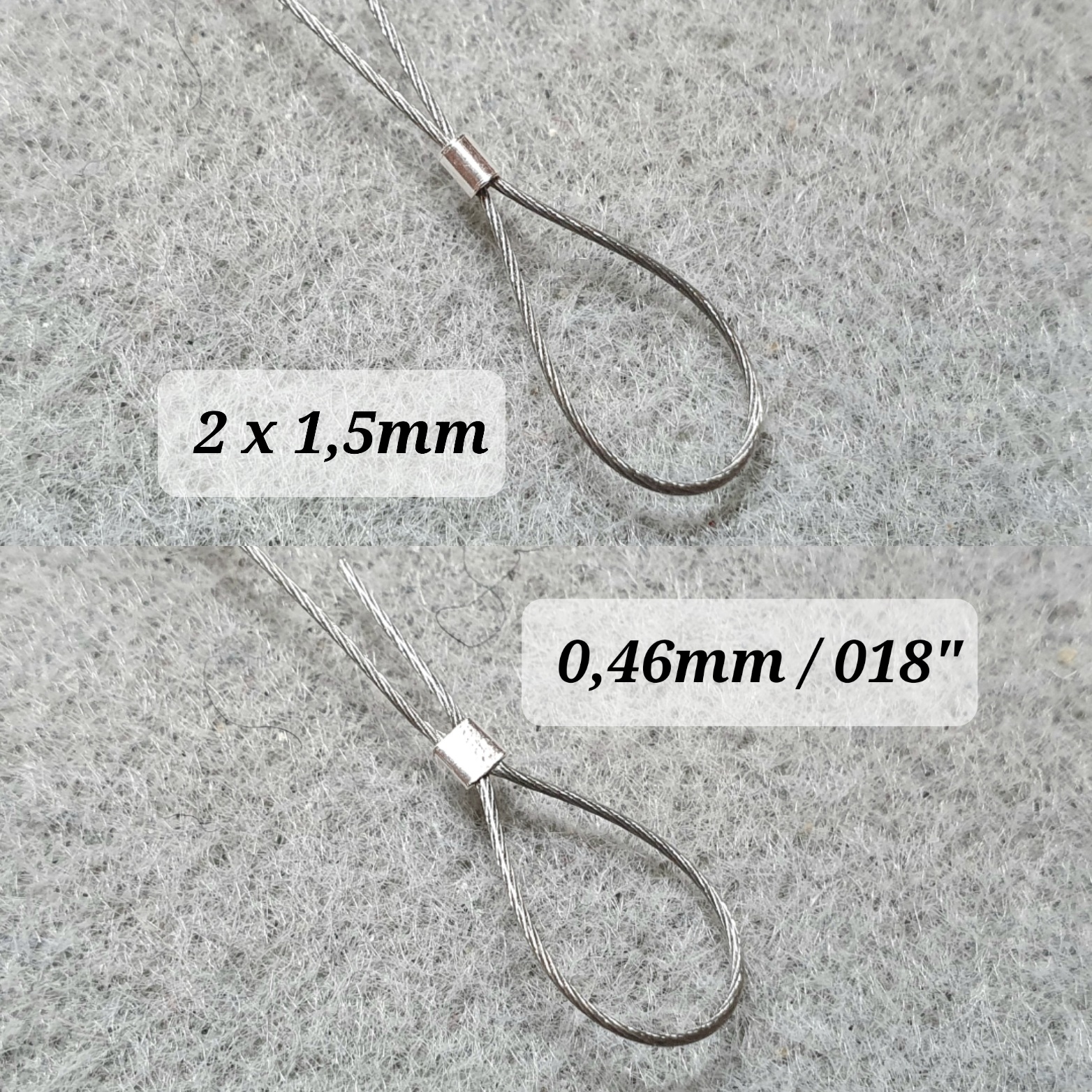 Klämtub lång  2x1,5mm 925-silver 2st/fp pris/fp - 4