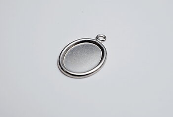Silverdel ovalt hängbakstycke för 8X10mm Styck 925-silver