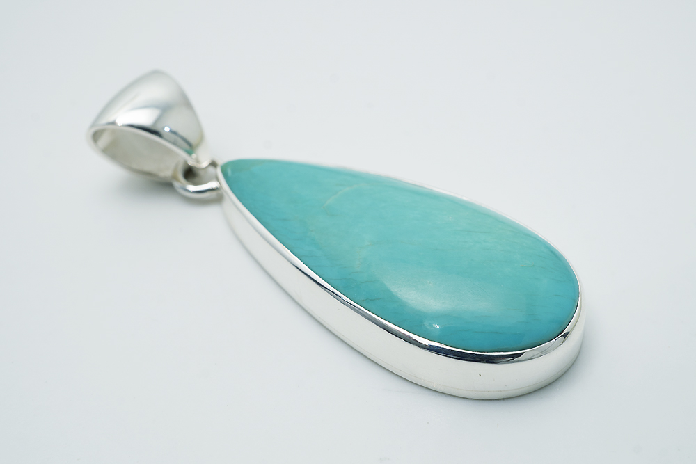 Turkos hänge,  längd ca. 52mm JOD 925-silver