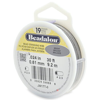 Vajer 19 tråd. 0,61 mm (,024´) 9,2m Beadalon