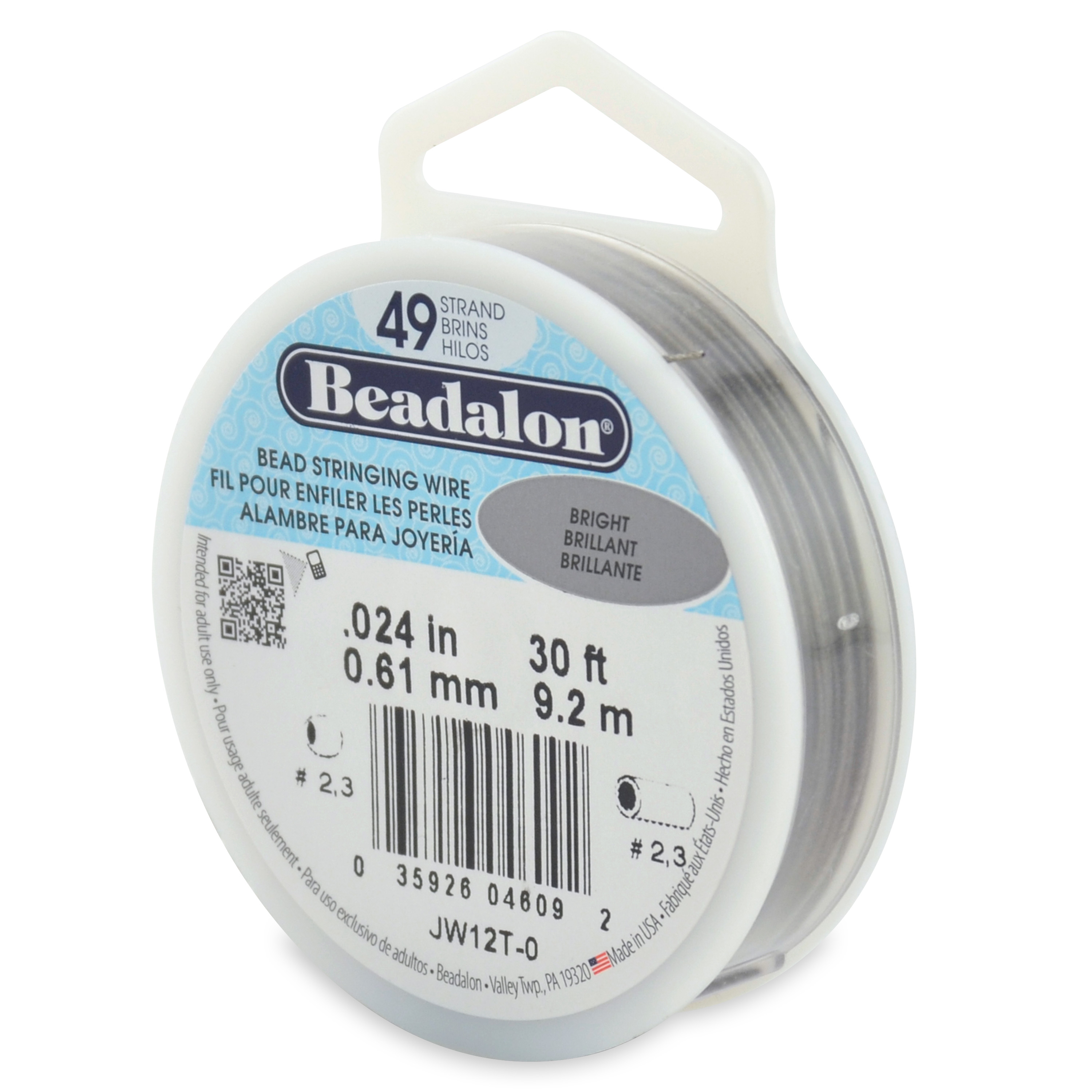 49 vajers 0,61mm ( 0,24") 9,2m Beadalon