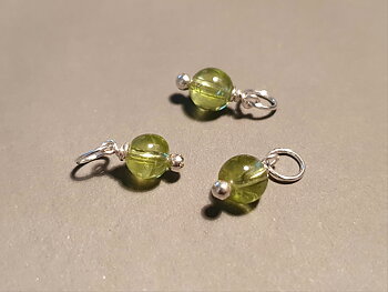 Peridot ca. 5,7mm hänge 925-silver