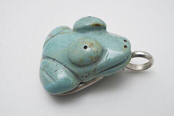 Sculpted pendant in turquoise, 925 silver. Artist Stacey Turpin, New Mexico ( Navajo )