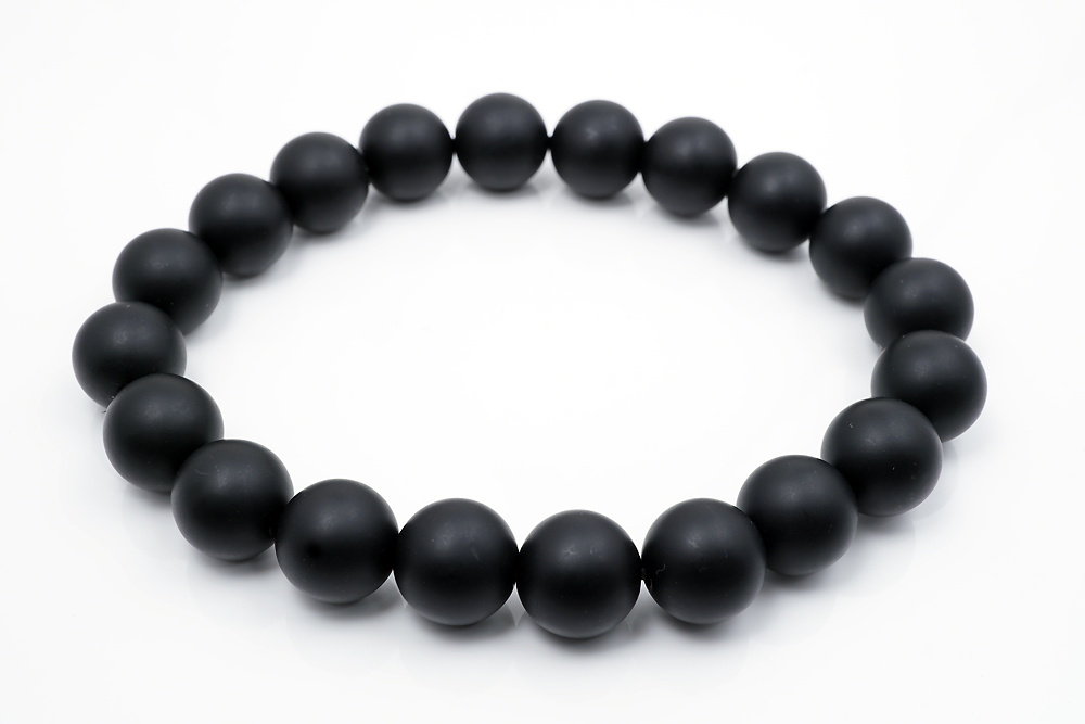 Black onyx matte 10mm bracelet 20cm