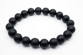 Black onyx matte 10mm bracelet 20cm