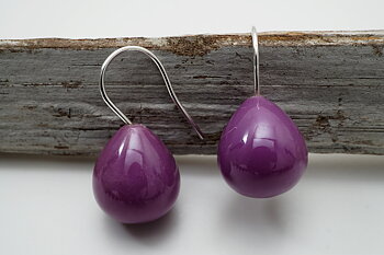 Phosphosiderite earrings 925-silver