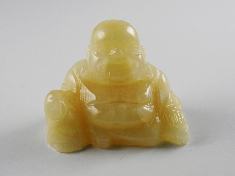 Buddha i Gul kalcit