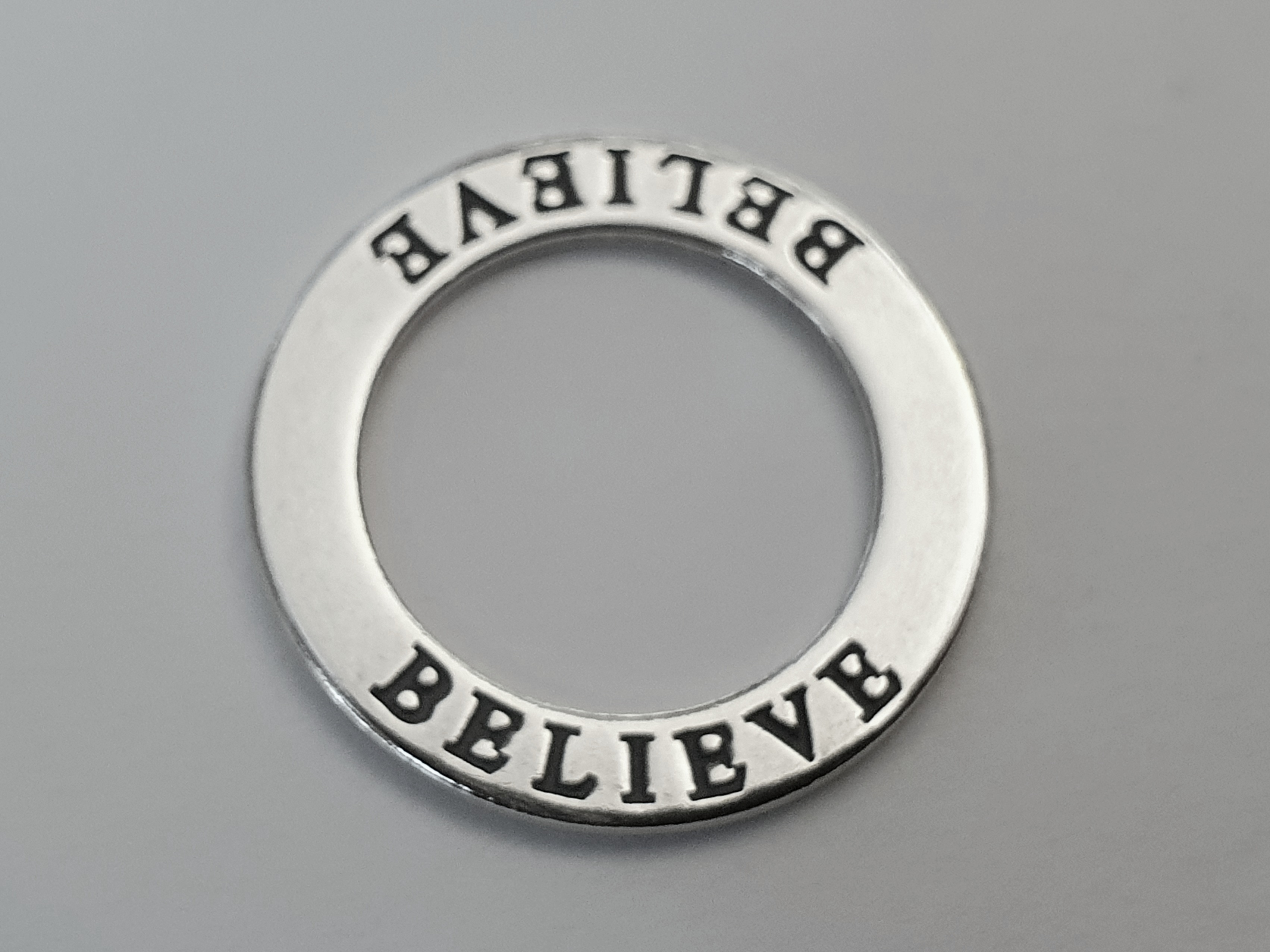 Believe, amulet ring 925-silver