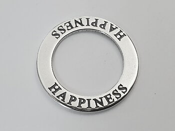 Happiness, amulet ring 925 silver