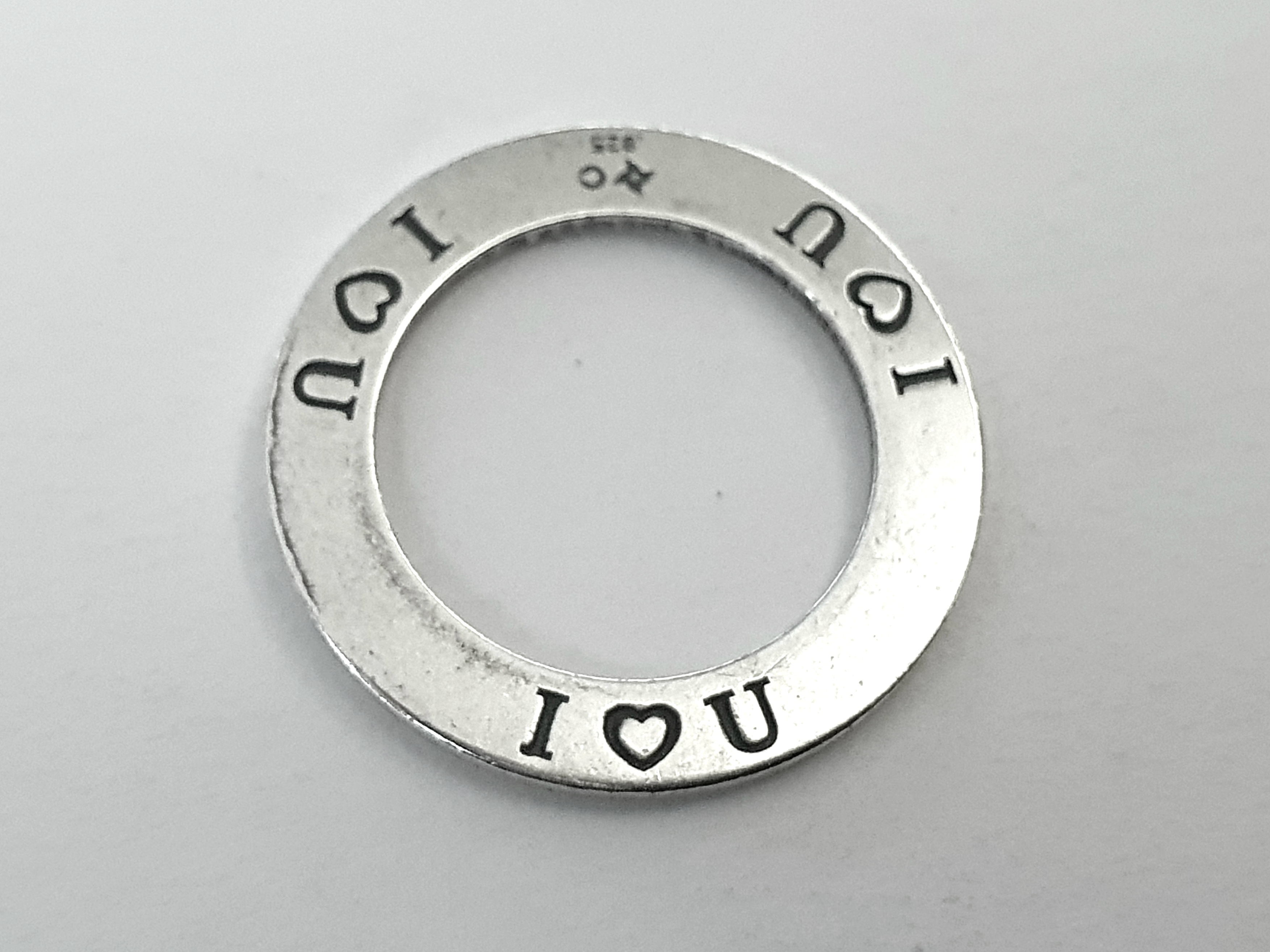 I <3 U amulet ring 925-silver